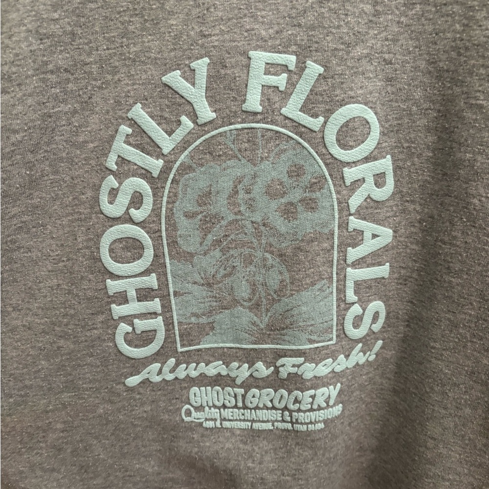 Gray Ghostly Florals Sweatshirt - Picture 2 of 3